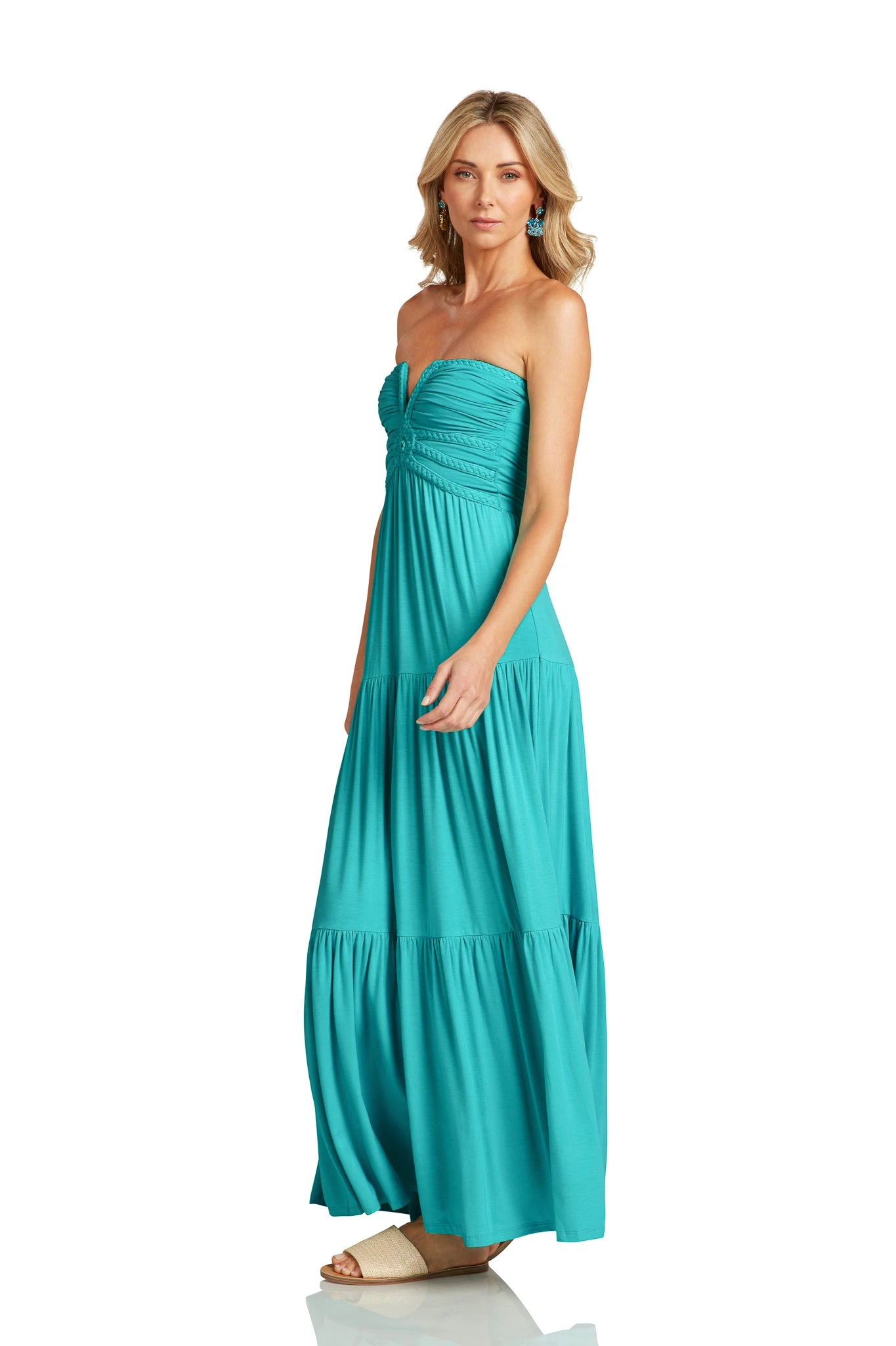 LUCILLE MAXI DRESS TURQUOISE 5 LUCILLE MAXI DRESS TURQUOISE - Image 3