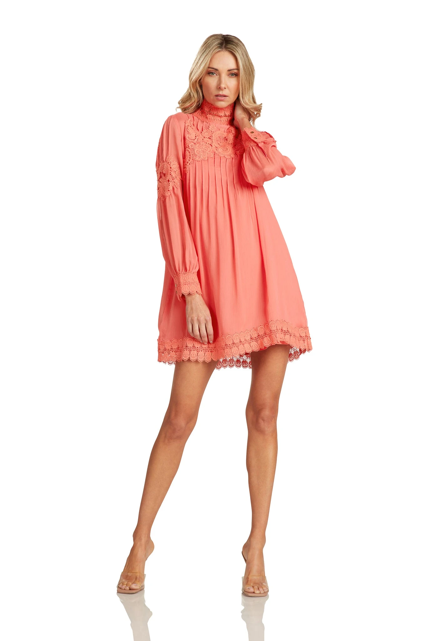NATALIE TUNIC DRESS CORAL 3 NATALIE TUNIC DRESS CORAL