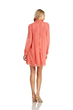 NATALIE TUNIC DRESS CORAL 9 NATALIE TUNIC DRESS CORAL -Fashion Dress-Trish Scully NatalieTunicDress 0237 WEB