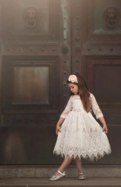 BELLA RAFAELA DRESS & BELT SET- ANTIQUE WHITE -Fashion Dress-Trish Scully PPH26 MAIN IMAGE 51660.1570205925.1280.1280