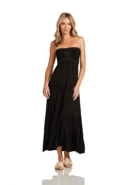 PIPPA MAXI DRESS BLACK 14 PIPPA MAXI DRESS BLACK -Fashion Dress-Trish Scully PippaMaxiDressBlack 0752 WEB
