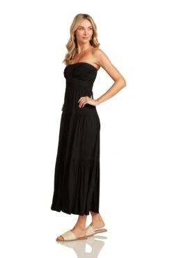 PIPPA MAXI DRESS BLACK 17 PIPPA MAXI DRESS BLACK -Fashion Dress-Trish Scully PippaMaxiDressBlack 0757 WEB
