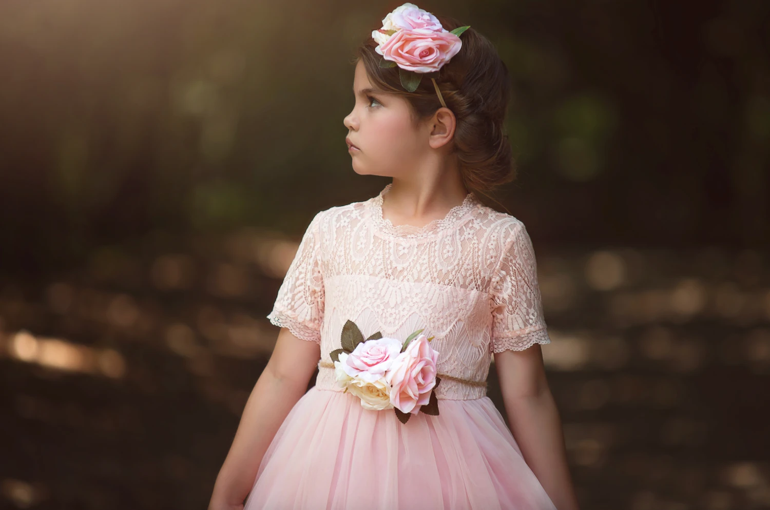 GRACIE GOWN & BELT SET PINK 7 GRACIE GOWN & BELT SET PINK - Image 5