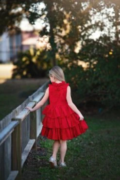 JOELLE DRESS CRIMSON 9 JOELLE DRESS CRIMSON -Fashion Dress-Trish Scully TSC11fb 5 copy4