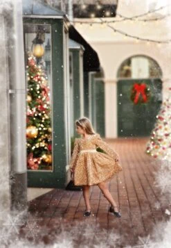 EMMA SEQUIN DRESS GOLD -Fashion Dress-Trish Scully TSC26fb