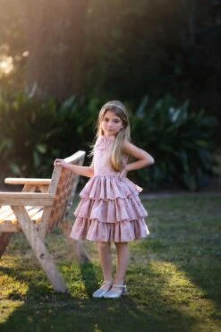 JOELLE DRESS ROSE -Fashion Dress-Trish Scully TSC31fb 1 copy