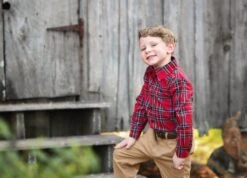 ARCHIE BUTTON DOWN ROYAL STEWART TARTAN -Fashion Dress-Trish Scully TSC34fb