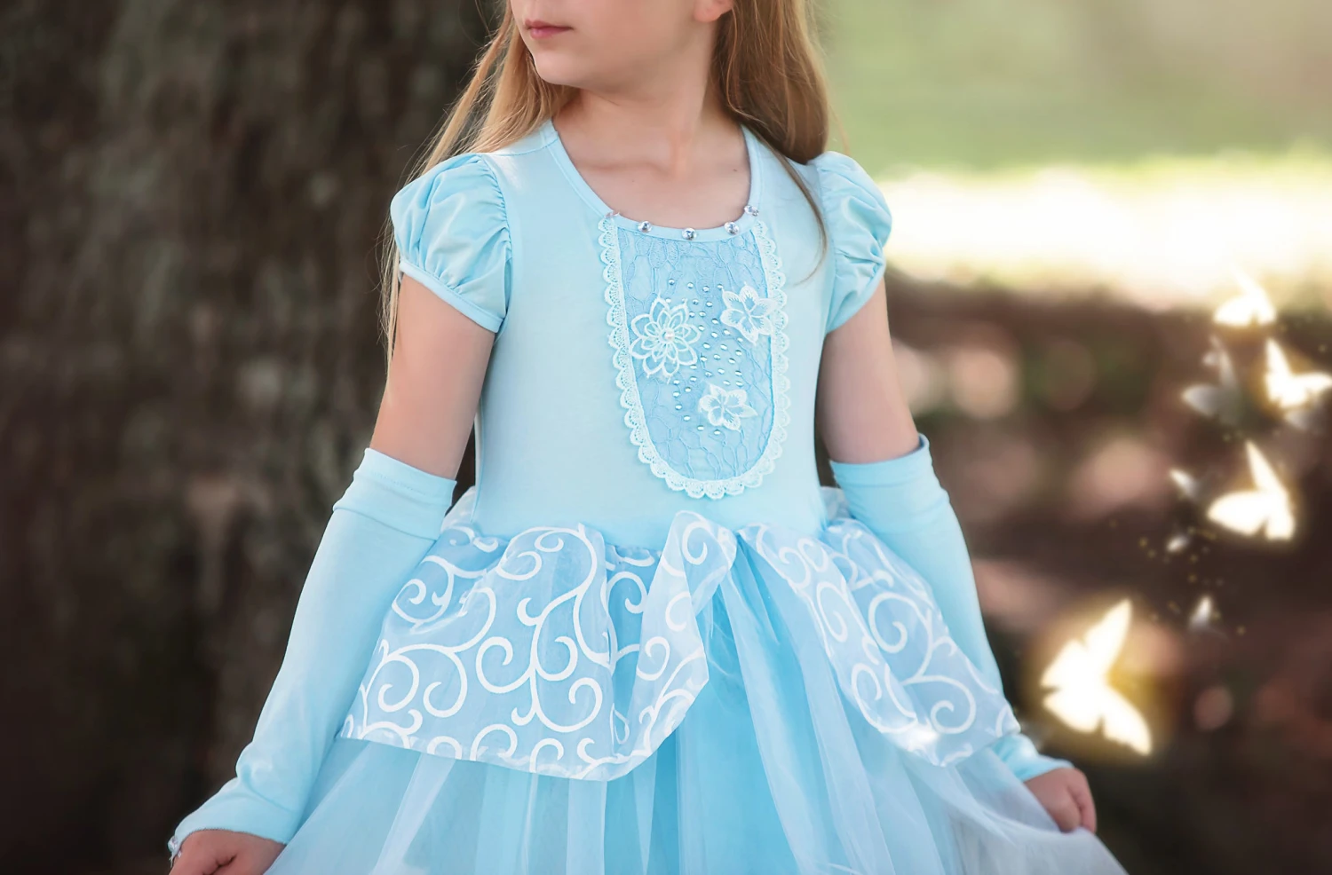 FLASH SALE PRINCESS ADELINE MINI DRESS & GLOVES SET BLUE 4 FLASH SALE PRINCESS ADELINE MINI DRESS & GLOVES SET BLUE - Image 2