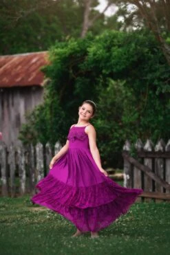 ALEXANDRA MAXI DRESS BERRY -Fashion Dress-Trish Scully alexfuchsia5