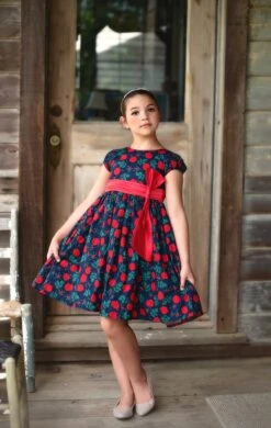 ISLA DRESS NAVY ROSE FLORAL 13 ISLA DRESS NAVY ROSE FLORAL -Fashion Dress-Trish Scully islarose2