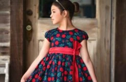 ISLA DRESS NAVY ROSE FLORAL 14 ISLA DRESS NAVY ROSE FLORAL -Fashion Dress-Trish Scully islarose4