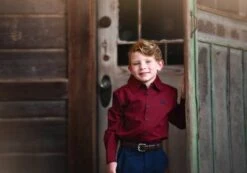 ARCHIE BUTTON DOWN RED & BLACK GINGHAM -Fashion Dress-Trish Scully navypantredshirt4