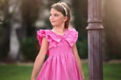 SADIE DRESS FUCHSIA -Fashion Dress-Trish Scully sadiepink3